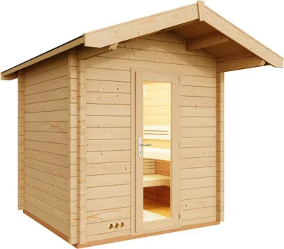 Produktbild von Infraworld Gartensauna Terra 4 Außensauna Massivholzsauna Saunahaus 230x230 cm