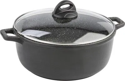 Productafbeelding van Gegoten aluminium braadpan met handgrepen en deksel - 28 cm
