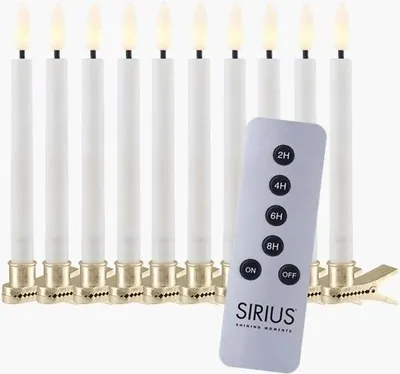 Produktbild von Sirius LED Baumkerzen Sille 10 Stück batteriebetrieben 12 cm weiß