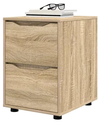 Produktbild von Minimalistischer Holzwerkstoff-Speicherschrank Sonoma-Eiche 40x48x57cm mit Schublade für Schlafzimmer und Wohnzimmer