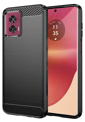 Produktbild von Techsuit Carbon Silicone Back Cover Hülle für Motorola Edge 50 Fusion - Schwarz