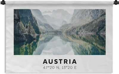 Produktbild von MuchoWow® Wandteppich Wandbehang Österreich - Alpen - Wasser - Berg 120x80 cm Tapisserie Dekoration Wandtuch - Wanddekorationen - Wandtücher