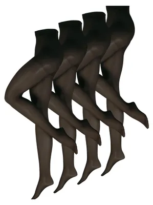 Produktbild von NUR DIE 4-Pack Fit in Form Strumpfhose 40 Den - schwarz - Größe 38/40 = S