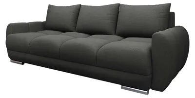 Produktbild von MIRJAN24 Sofa Logo 3, Schlafsofa mit Bettkasten und Schlaffunktion, Ausziehmechanismus DL, Wellenfeder 3-Sitzer (Farbe: Velo 636)