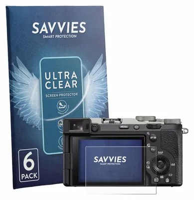 Produktbild von 6x Für Sony A7C II Schutzfolie Savvies Displayschutz Display Schutz Folie Klar Transparent