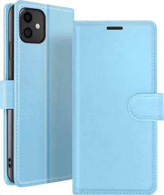 Produktbild von Zanaé, Klappetui iPhone 11 mit Magnetverschluss & Kartenfächern, Hellblau