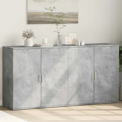 Obrázek produktu pro vidaXL Příborníky 2 ks. Betonově šedé 79x38x80 cm Materiál na bázi dřeva