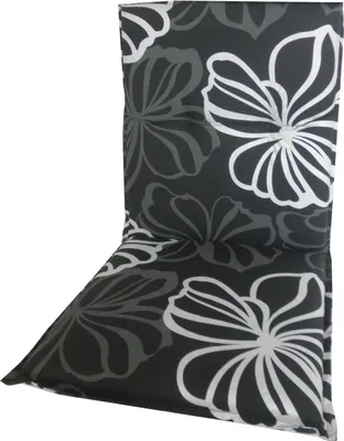 Produktbild von HVI Saumauflage Niedriglehner NL Barcelona, M125 schwarz/weiss mit Blüten