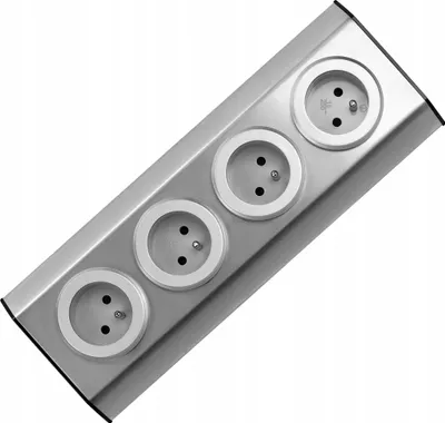 Obrázek produktu pro Nábytkové zásuvky, kuchyňské se suchým zipem 4x2P+Z INOX,