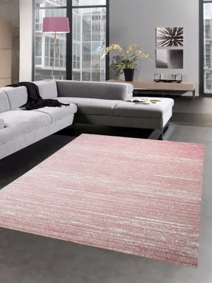 Zdjęcie produktu dla Nowoczesny dywan do salonu dywan z krótkim włosiem uni różowy cętkowany rozmiar - 80 x 300 cm