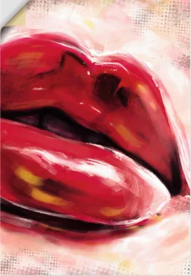 Produktbild von ARTland Wandbild, selbstklebend Lips Größe: 90x130 cm
