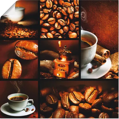 Produktbild von ARTland Poster Kaffee Collage Größe: 40x40 cm