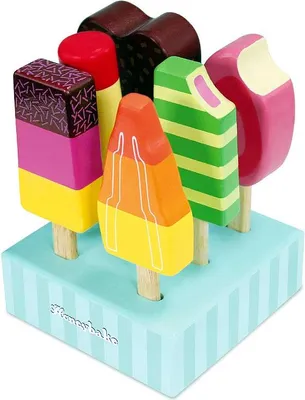 Produktbild von Le Toy Van Holz-Eislutscher Spielzeug Set -100% - buntes Rollenspiel