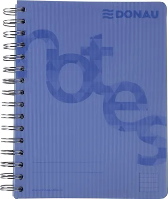 Image de DONAU 7526201-10 Bloc-notes PP Cover - A5, damier, bleu