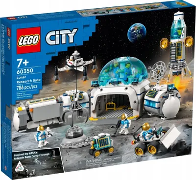 Immagine prodotto di LEGO 60350 City Base di ricerca lunare Giocattolo spaziale della serie LEGO NASA con minifigure di astronauti, regalo di Natale per maggiori di 7 anni