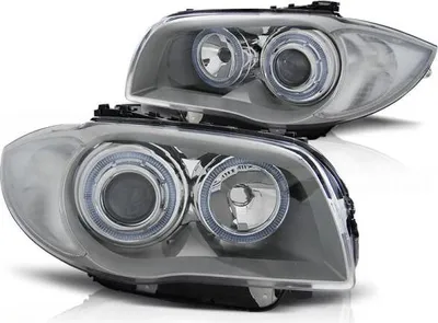 Produktbild von Design Angel Eyes Scheinwerfer passend für BMW 1er E81, E82, E87, E88 04-11 chrom