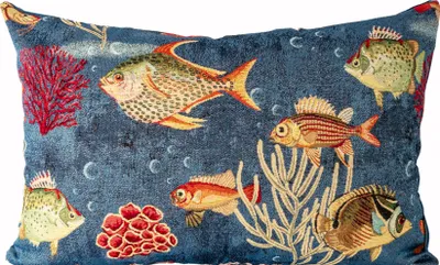 Produktbild von Gobelin Dekorativer Kissenbezug für Sofa Schlafzimmer Wohnzimmer, FISCH, 40x60