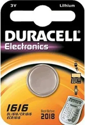 Produktbild von Duracell Batterie Lithium Knopfzelle CR1616 3V Blister (1-Pack) 030336