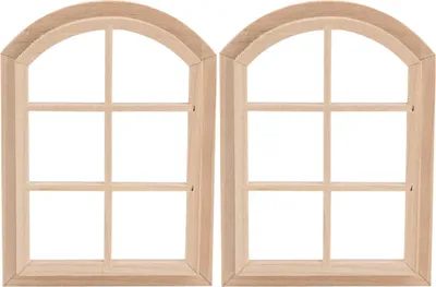 Obrázek produktu pro domeček pro panenky v měřítku 1/12 dřevěné okno miniaturní nábytek pro panenky obloukový