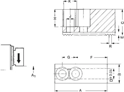 Immagine prodotto di Ganascia intercambiabile temprabile a 90 gradi, 210 mm, RÖHM | 4019208043999