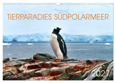 Produktbild von Tierparadies Südpolarmeer (Wandkalender 2027 DIN A3 quer), CALVENDO Monatskalender
