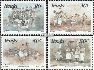 Produktbild von Briefmarken Südafrika - Venda 1989 Mi 187-190 (kompl.Ausg.) gestempelt Traditionelle Tänze
