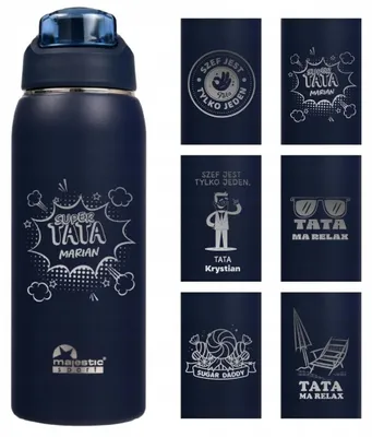 Produktbild von Majestic Sport Delta Thermosflasche personalisiert für Papa 750ml