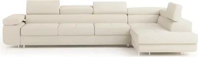 Produktbild von Masseno Ecksofa VICENTE mit Schlaffunktion L-Form, Sofa mit Bettkasten, Wohnzimmersofa, Couch, Soffa, Bettsofa, Couchgarnitur- Creme, QUELLE 02