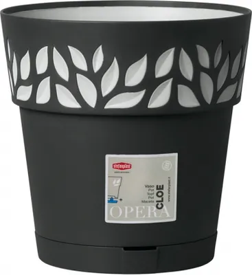 Produktbild von Pflanzgefäß Stefanplast STF815 Grau Anthrazit Kunststoff 19 x 19 x 19 cm