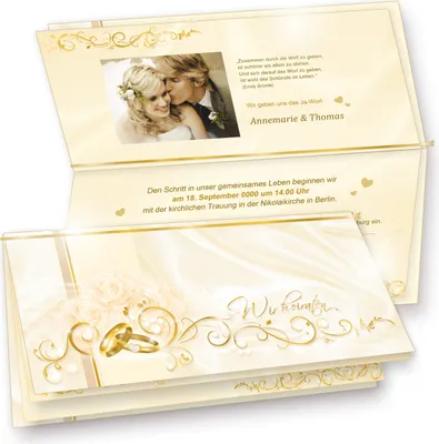 Einladungskarten Hochzeit PERLMUTT (20 Sets)20 Einladungen mit Einlegeblätter zum selbst bedrucken und inkl. Umschläge