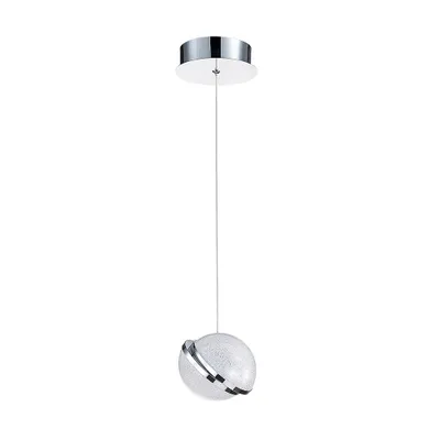 Immagine prodotto di Lampada a sospensione LED MALCOLM 8W, 4000K, colore argento/cristallo, Ø: 14 H: 110 cm