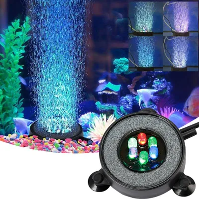 Zdjęcie produktu dla Wodoodporna podwodna lampa oświetleniowa LED do akwarium, oświetlenie akwarium roślinnego, wielokolorowe światło bąbelkowe,