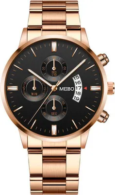 Produktbild von Orlando Herrenuhr in Roségold/Schwarz – Sportlich und Elegant KP12061