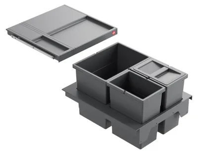 Image de Collecteur de déchets Hailo 3620471 Separato-K 450 insert 2x8+18 L gris foncé