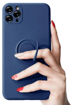 Silikonhülle für iPhone 11 Pro mit 360°-Ring, Standfuß, stoßfest
