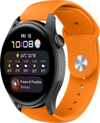 Produktbild von Strap-it Huawei Watch 3 (Pro) Sportarmband (Orange)