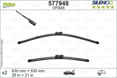 Productafbeelding van VALEO SILENCIO ruitenwisserbladen, voorzijde, voor SKODA Kodiaq (NS7), frameless