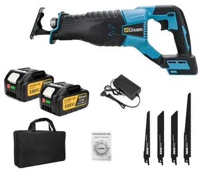 Zdjęcie produktu dla Piła szablasta, moc 3000 W, prędkość cięcia 10000 SPM, 2 akumulatory