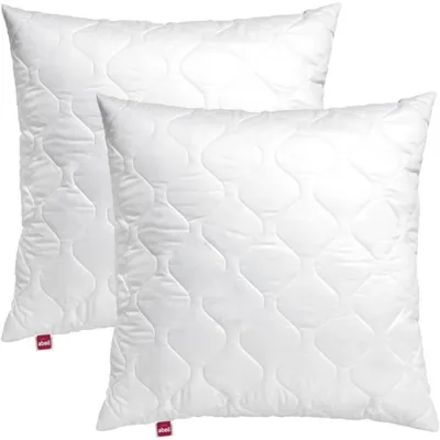Produktbild von 2 gesteppte Memory-Schaum-Kissen 60 x 60 cm – Weiß