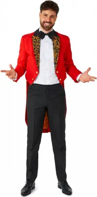 Produktbild von Roter Circus Anzug für Fasching & Zirkus von Suitmeister Größe: XXL