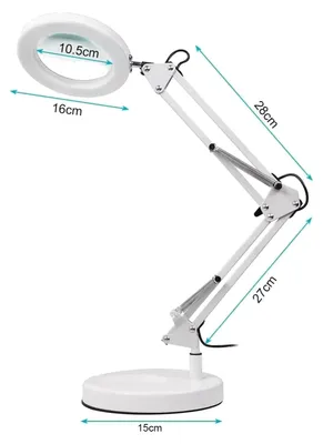Image de Lampe loupe, luminosité réglable, grossissement 10x, lumière blanche
