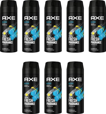 Produktbild von AXE Alaska Deo 8x 150ml Deospray Deodorant Bodyspray ohne Aluminium Herren Männer Men