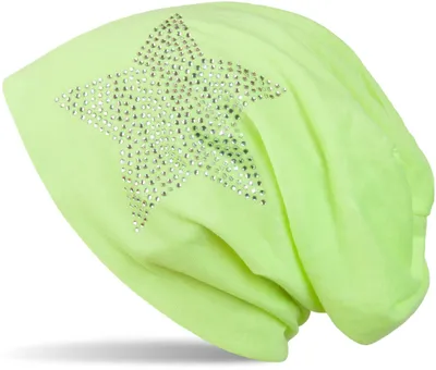 Image de styleBREAKER Bonnet classique léger unie avec étoile et application de strass 04024019