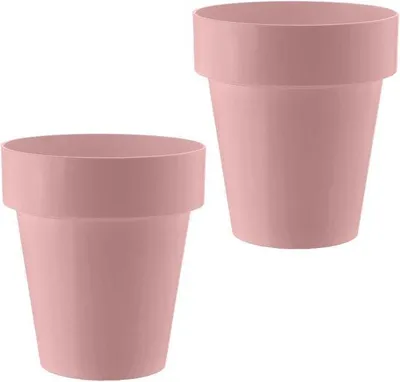 Immagine prodotto di Vaso da fiori in plastica rosa - 14 cm