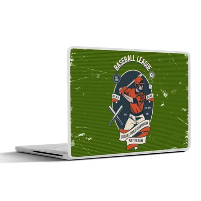 Produktbild von MuchoWow® Laptop Aufkleber Sticker Cover Baseball - Baseball - Retro 30x22 cm - Laptop-Sticker