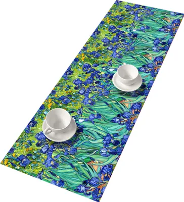 Zdjęcie produktu dla BERTONI filcowy bieżnik na stół, obrus z wzorem ławka dekoracja stołu IRISES 115x40 cm