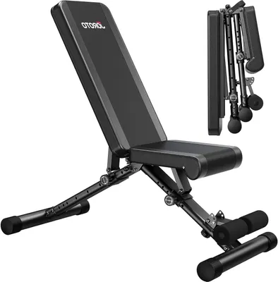 Immagine prodotto di Panca regolabile per esercizi - Panca regolabile per allenamento - Panca per sollevamento pesi - Panca per fitness - Nera - Capacità di carico: 328 kg
