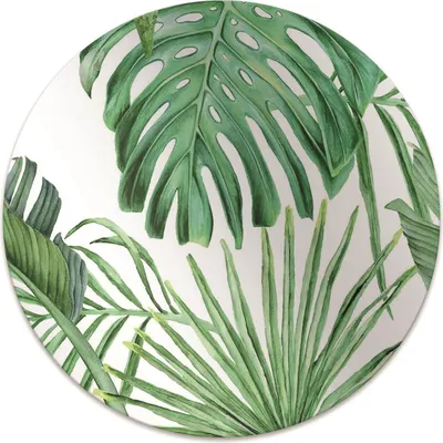 Produktbild von Rundmatte - Stuhlunterlage Bürostuhlunterlage - Rund Ø 100 cm - Bodenmatte - Fußmatte - Palm und Monster.