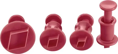 Produktbild von 4 Lurch-Zuckerguss-Stanzen, Rauten, rosa