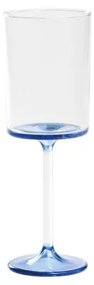 Produktbild von Discobolo 4er-Set Weißweingläser aus mundgeblasenem Borosilikatglas, dünner Stiel und eleganter blauer Boden für Wein- und Sektverkostungen